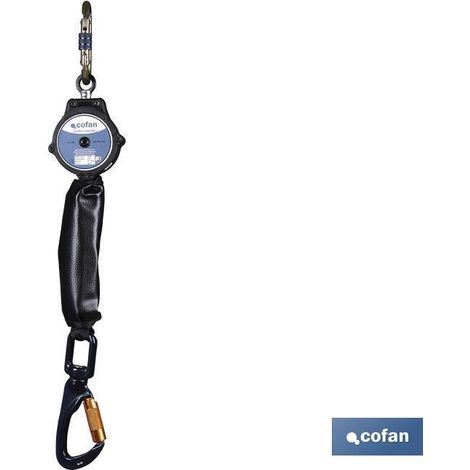 COFAN anticaida retractil 2mts uso horiz. factor 2 , Anticaída retráctil con cable de 2 m. Cuenta con una carcasa fabricada en polímero de alta resistencia con cable de acero galva