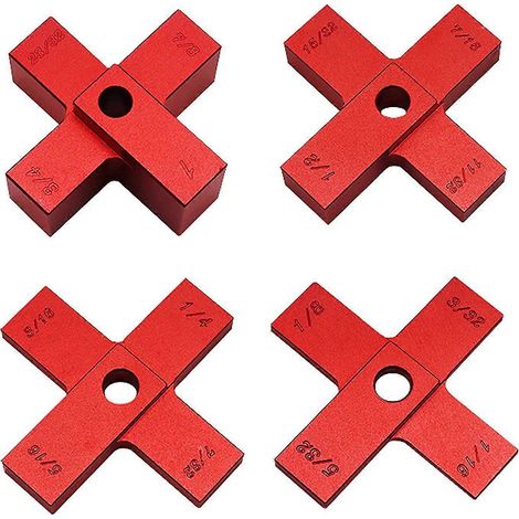 Ensemble de 4 cales de mesure de hauteur pour défonceuses, accessoires de précision (1/5)