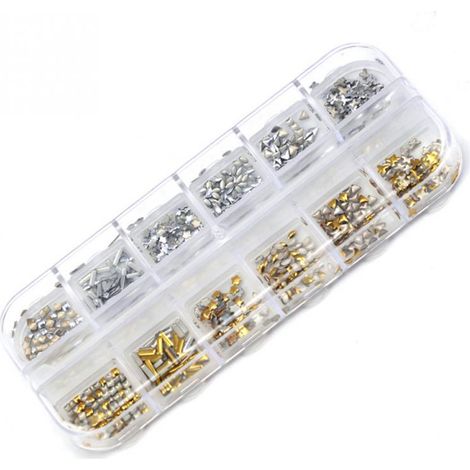 Kit de 200 rivets scintillants AB, paillettes rondes pour décoration d'ongles, outils de manucure DIY, sequins nacrés. (1/5)