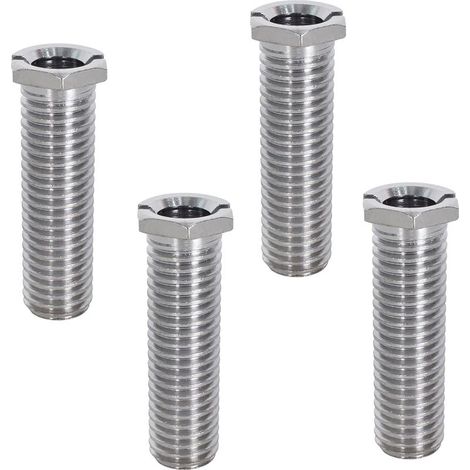 Lot de 4 Vis de Panier d'Évier 45 mm Vis de Bonde en Acier Inoxydable, Vis Creuses Filetées pour Bouchon de Crépine de Lavabo (1/5)