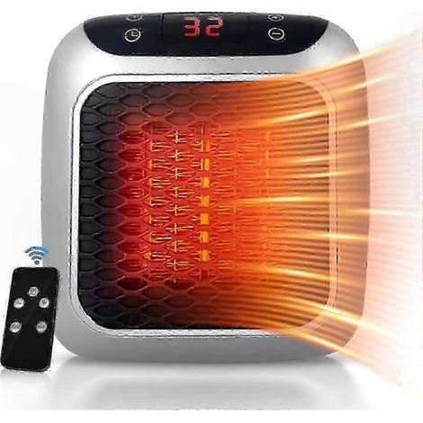 Radiateur céramique à télécommande, minuterie programmable, écran LED, réglages de chaleur personnalisables (1/5)