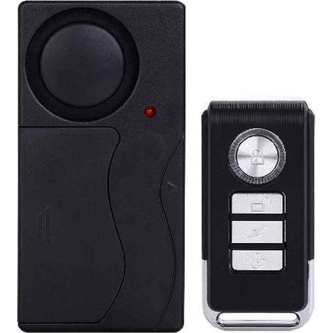 Alarme de Vibration sans Fil, Alarme Antivol pour Vélo/Moto/Voiture/Véhicules/Porte/Fenêtre, Son 110db (Télécommande Incluse) (1/5)