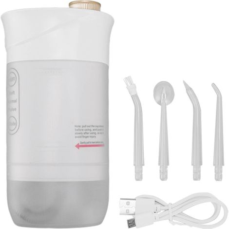 Hydropulseur Dentaire 220ml 3 Modes 4 Buses Nettoyage Buccal Profond Prévention Caries Blanchiment Gencives (1/5)