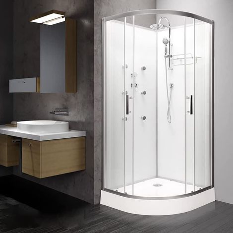 Vidalux Hydro SS710 Shower Cabin 1000 x 1000 White Glass