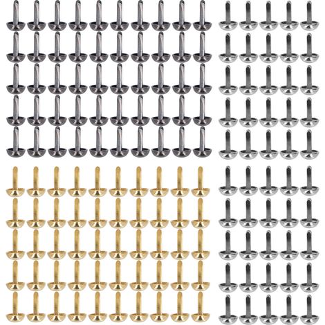 150 clous décoratifs à tête ronde, 12 mm, durables, en métal électroplaqué, largement utilisés pour les projets de couture et de personnalisation de sacs et de vêtements. (1/5)