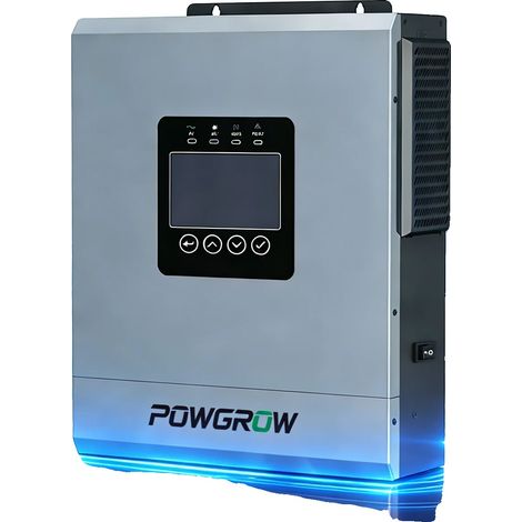 Inversor solar híbrido, 12000W, 48V CC, doble salida CA, rango MPPT de 60V a 450V, onda sinusoidal pura (1/5)