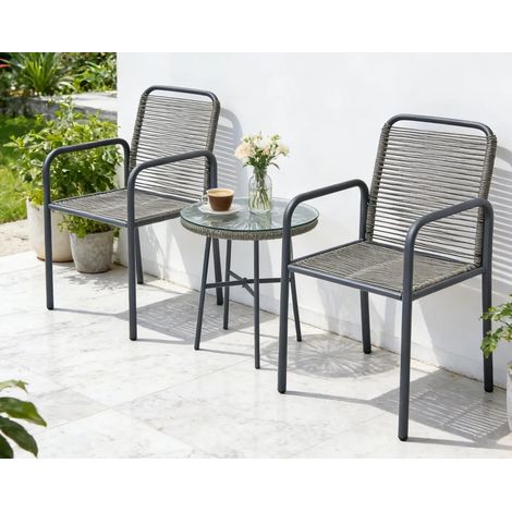 Balkonmöbelset aus Aluminium (2 Stühle + Couchtisch) senti (1/5)