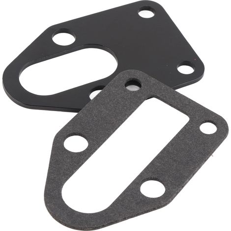 Plaque de montage de pompe à carburant chromée avec trous pour moteurs Small Block Chevy 283 305 327 350 383 400 (1/5)