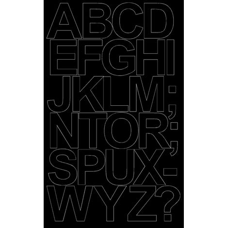 Lettere adesive autoadesive 12 cm, nere opache
