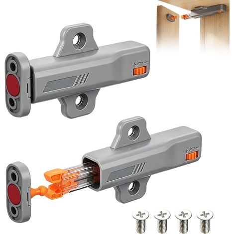 Push to Open Door Cupboard Pusher Lock Spring Lock Touch Lock for Cabinets, Furniture, Motorhomes and Drawers (1/5)
