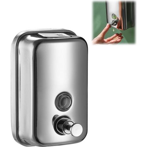 1 dispenser di sapone, dispenser di lozione, dispenser di sapone per la doccia, dispenser di sapone per il bagno, dispenser di sapone in acciaio inox 304, dispenser di sapone a parete per sapone liqui (1/5)