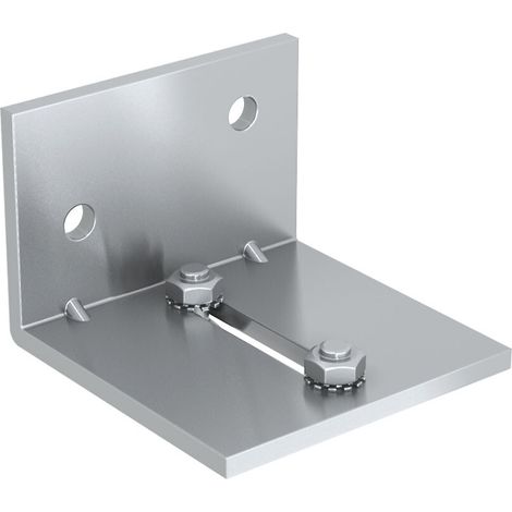 Slid'Up By Mantion – Équerre de fixation murale pour rails jumelés SLID'UP 1300 – Acier zingué – Hauteur 34mm – Longueur 52mm – Livrée avec visserie