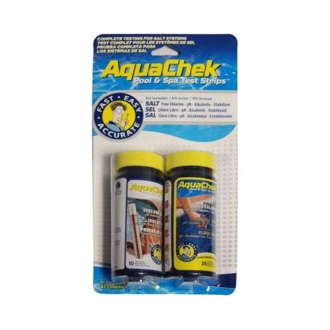 Kit Testeur Bandelettes - 10 Pour Chlore Libre Et 25 Pour Sel - Mesure pH Alcalinité Stabilisant - Pour Piscine Et Spa Électrolyse - 35 Bandelettes (1/5)