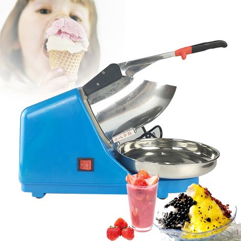 Broyeur à glace électrique Machine à raser les glaçons en acier inoxydable Broyeur à glace à usage commercial Mixeur domestique 65kg par heure (1/5)