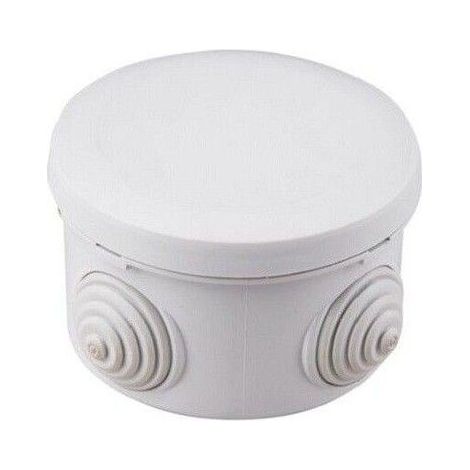 Runde wasserdichte IP55-Box Ø80x40mm mit Druckdeckel aus grauem Thermoplast GSC 000301312