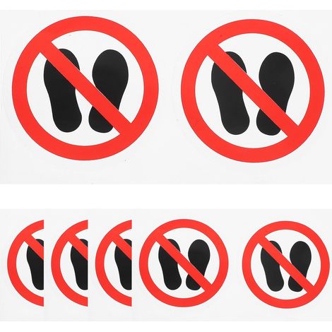 d avertissement Ne pas marcher 10 pièces Panneaux de