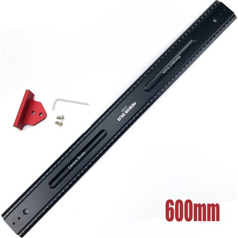 600 MM Aluminiumlegierung Quadrat Quadrat Multifunktions-Messlineal Markierungslineal Gerade Leiter Dual-Purpose Lineal Positionsbegrenzer