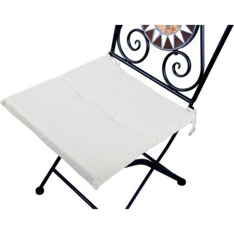 VERDELOOK Cuscino Antimacchia per sedia Bianco