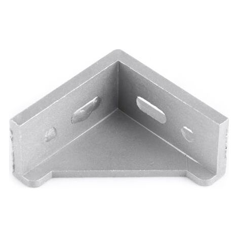 Lot de 5 équerres d'angle en alliage d'aluminium en forme de L, fixations à angle droit 58 x 58 mm