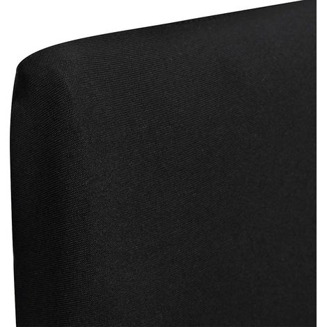 6 pcs Black Straight Stretchable Chair Cover