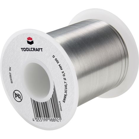 TOOLCRAFT Lötzinn, bleifrei Spule Sn99,3Cu0,7 ROL1 100 g 0.5 mm (1/3)