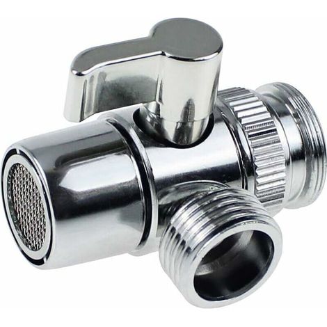 3 Voies Soupape avec Rondelle Laiton Massif Connecteur M22 x M24 Système de Douche Pièce de Rechange Utilisé dans les Salles de Bains et les Cuisines les Robinets de Lavabo les Vannes de Douche (1/5)