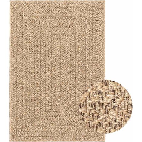 Tapis 120x170 cm aspect jute intérieur et extérieur