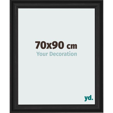 yd. - Cadre photo 70x90 - Noir Grain de Bois - MDF - Lazio (1/5)
