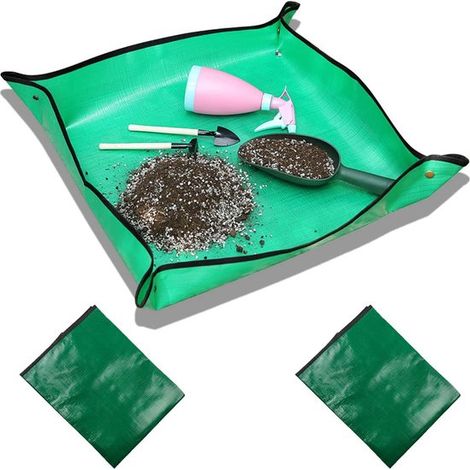2 teilige Pflanzenmatte Faltbare Untersetzer für Zimmerpflanzen für Sukkulenten, Kakteen und Orchideen in Töpfen Dicke, faltbare und wasserdichte (1/5)