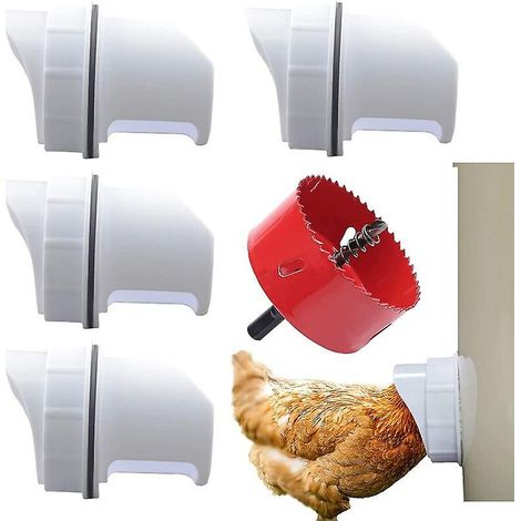 Distributeur automatique de nourriture pour poulets à 4 ports avec fonction anti-gaspillage (1/5)