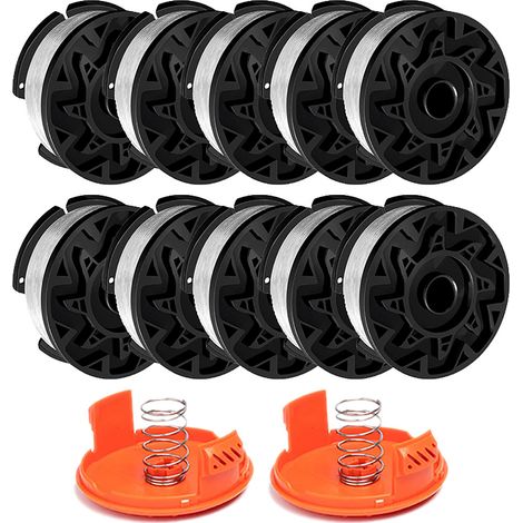 AF-100 Trimmerkopfspule, Ersatzspule für Rasentrimmer, 0,065 Zoll (1,65 mm) transparenter Faden, 30 Fuß (9,14 m) Nylon-Verlängerung, kompatibel mit den meisten Fadentrimmern