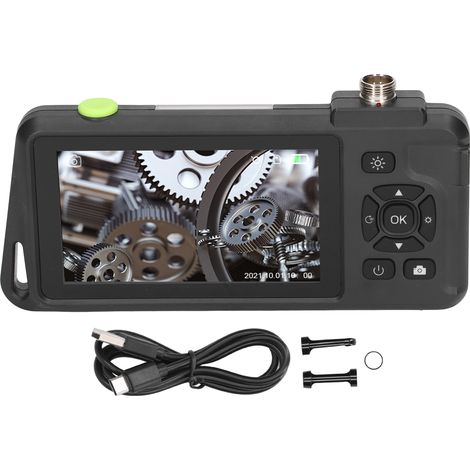 Endoscope à double objectif, écran IPS de 4,5 pouces, caméra étanche pour applications industrielles (1/5)