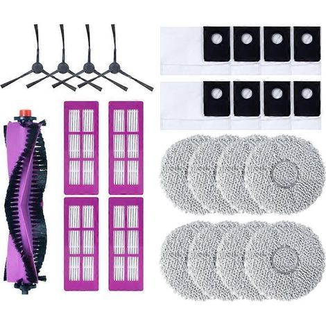 Lot de 25 pièces pour aspirateur Eureka J15 Pro Ultra : pièces détachées, brosse principale, filtre HEPA, lingette et sac à poussière. (1/5)