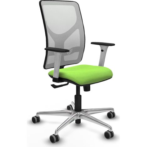 Chaise de bureau piqueras y crespo Motilla blanc tissu maille (1/2)