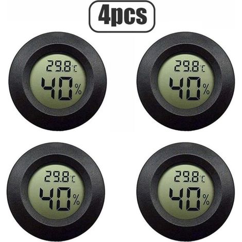 Mini-LCD-Display, rundes digitales Thermometer/Hygrometer für Kühlschränke und Gefrierschränke, Außen- und Innentemperaturmesser (1/5)