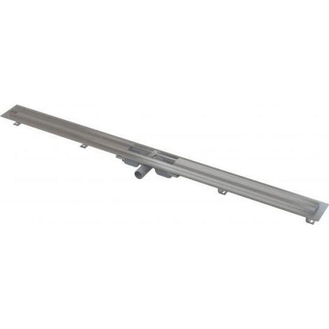Alca - Caniveau de douche Low 145 cm, avec rebord pour grille perforée, inox APZ101-1450 (1/3)