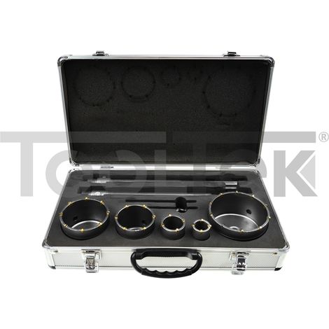 GEKO G40009 SET FRESE A TAZZA CAROTATRICE DA MURO 30,40,65,80,100mm (1/5)