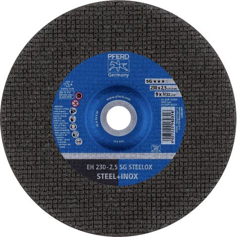 Disque à tronçonner PFERD EH 230 x 2,5 x 22,23 mm SG STEELOX pour acier et INOX (1/2)