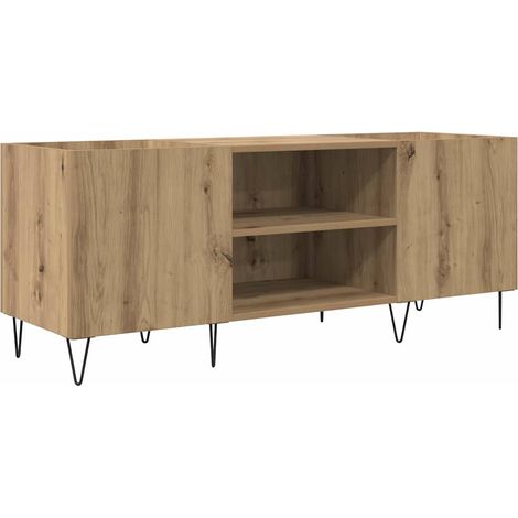 Maison Exclusive - Mueble para discos de vinilo Roble artesanal 1