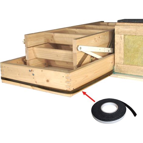 Minka Passivhaus-Einbauset single luftdichter Abschluss von Dachbodentreppen ohne Stahlzarge
