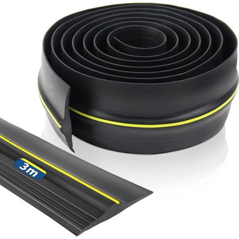 Joint de seuil de porte de garage en caoutchouc EPDM 3 m – Résistant aux intempéries – Largeur 90 mm – Installation rapide (1/5)