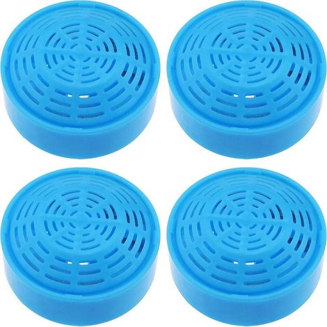Lot de 4 filtres pour fontaine à chat : filtre de rechange pour fontaine à chat de 2 l, 4 filtres à charbon, filtre rond en acier inoxydable, pompe de rechange pour (1/5)