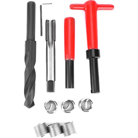 Kit de réparation de filetage 11 pièces, outil d'insertion de taraud et de perçage en acier inoxydable M16x1,5 (1/5)