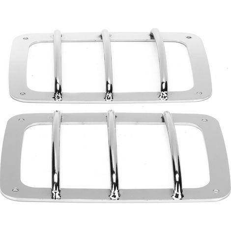2pcs Protection Garniture Arrière Feu Arrière Enjoliveur Chrome pour Jeep Wrangler JK 2007-2017 Argent (1/3)