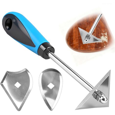 Kit De Nettoyage 8 Pouces - 3 Embouts Acier Inoxydable - Formes Triangle Coeur Combiné - Pour Bois Peinture Vernis - Rénovation Et DIY (1/5)