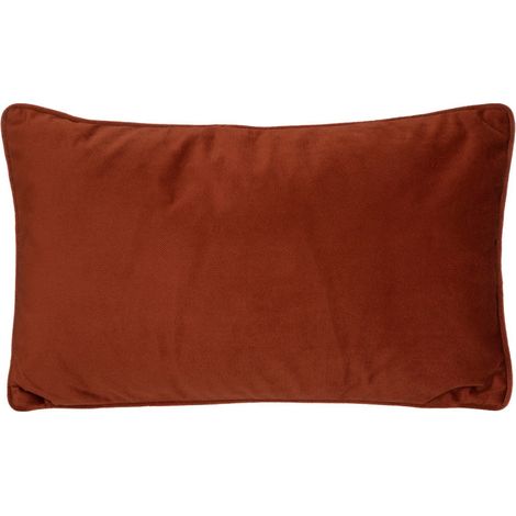 Coussin "Lilou" Effet velours 30 x 50 cm Atmosphera - Terracotta - Terracotta - (1/2)