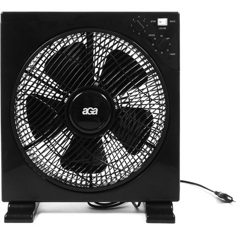 Aga Bodenventilator 30 cm Schwarz
