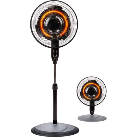 DCG Eltronic VESA05 Elektrische Raumheizung Drinnen Schwarz, Grau 2000 W Elektrischer Raumheizlüfter