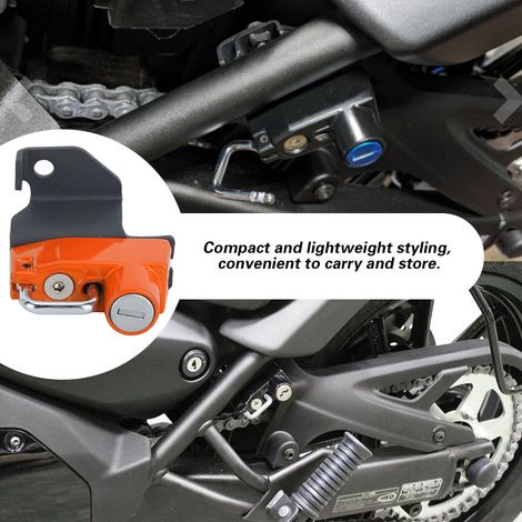 Antivol de casque en alliage d'aluminium orange pour Kawasaki Vulcan S/ABS 2015 (1/5)