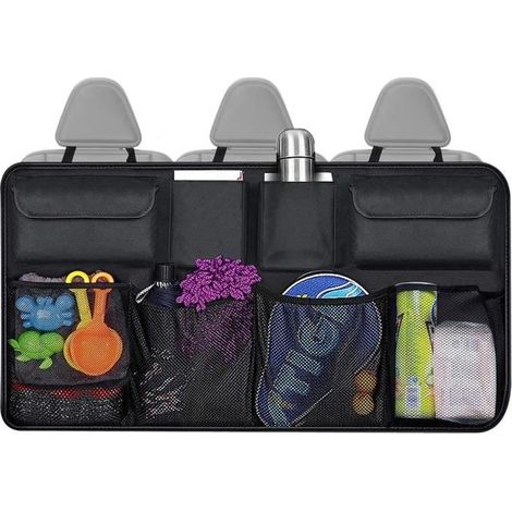 Organisateur de Coffre de Voiture, Sac de Rangement pour Voiture Organisateur étanche avec 8 Poches, Filet de Chargement Durable (1/4)